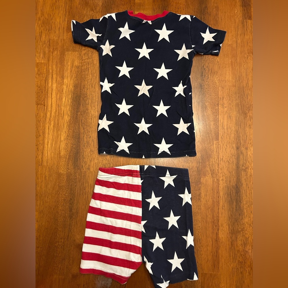 Kids Patriotic Pajama Set | Stars & Stripes 2-Piece | Size 4T Cotton PJs - Picture 3 of 5